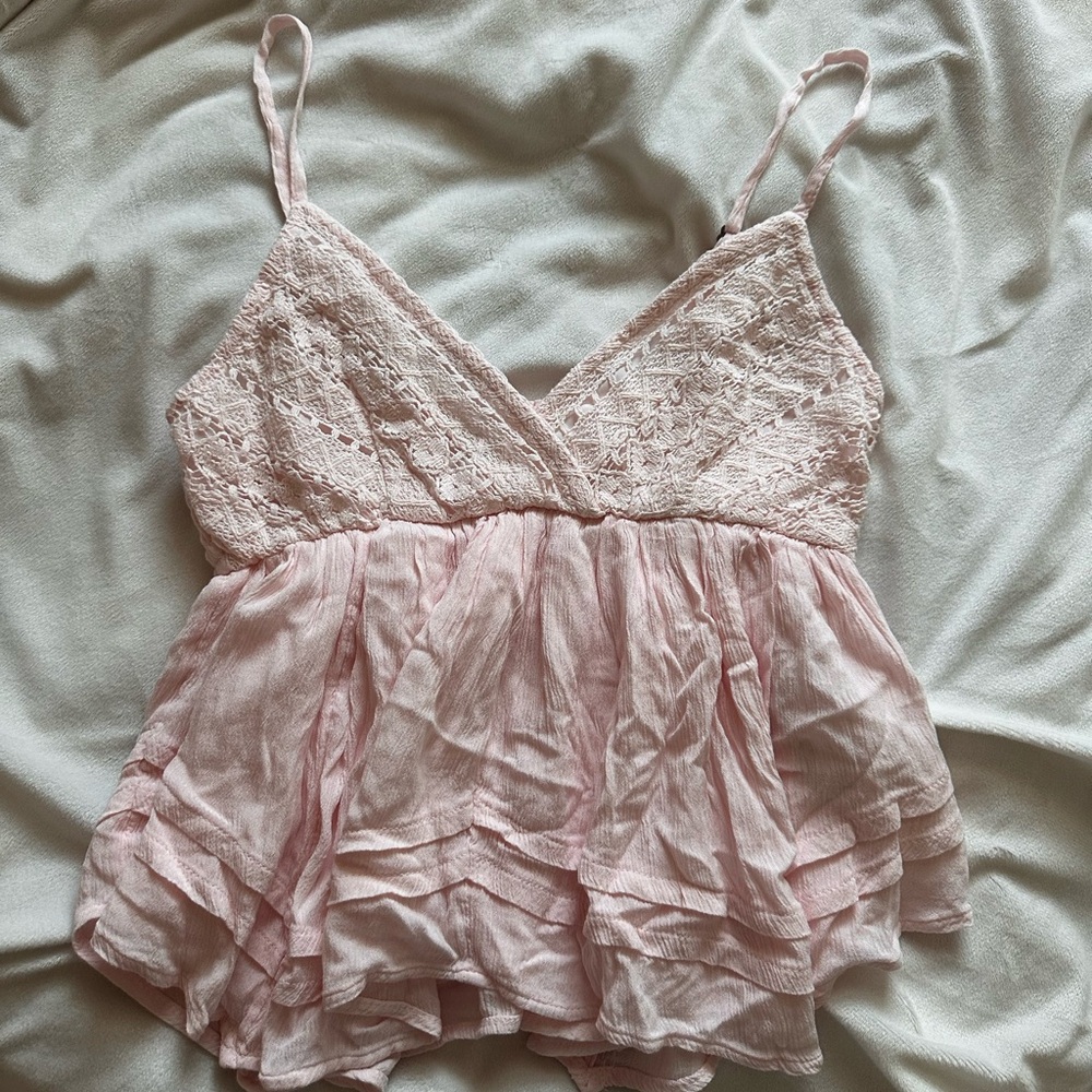Hollister lace bust babydoll top